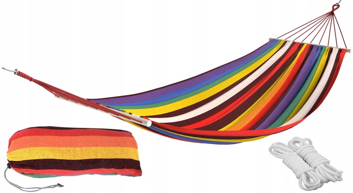 HAMAK OGRODOWY XXXL 290x160CM Z DRĄŻKIEM + TORBA