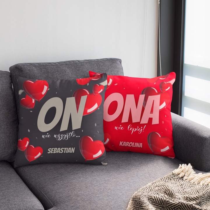 PODUSZKA NA WALENTYNKI PREZENT DLA DZIEWCZYNY PREZENT DLA CHŁOPAKA DLA PARY