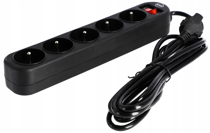 Przedłużacz Listwa Zasilająca 3 Metry 5 Gniazd Z Podświetlanym Włącznikiem