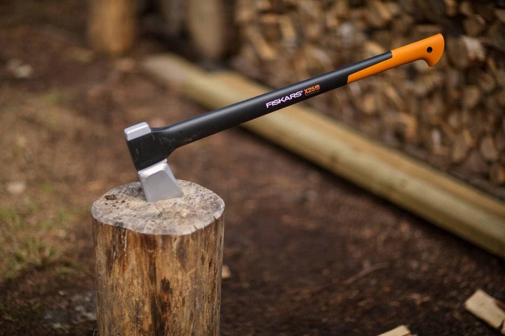 FISKARS X-SERIES X25 MOCNA Siekiera rozłupująca do drewna ostrze XL