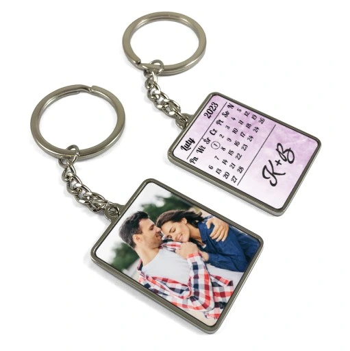 Brelok Do Kluczy Breloczek 2 Strony Data Kalendarz Zdjęcie Napis Dla Par