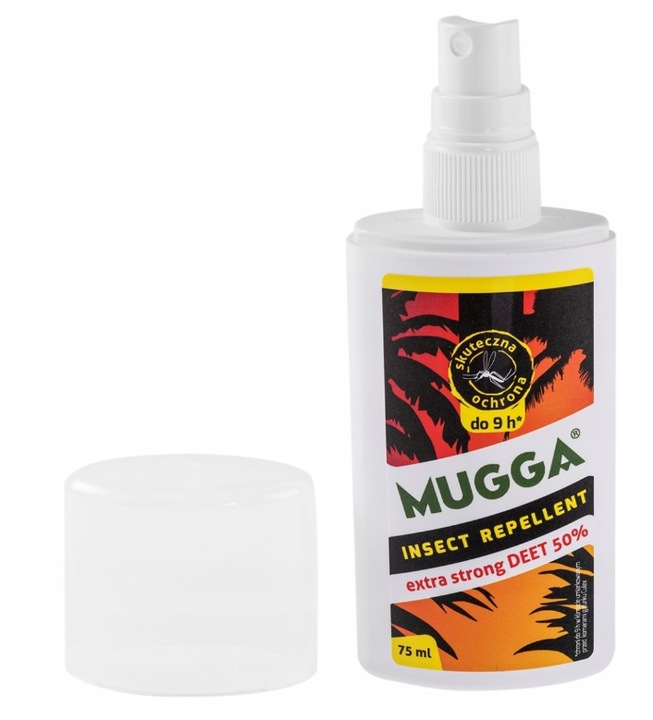 Mugga spray DEET STRONG 50% na komary kleszcze owady meszki 75ml