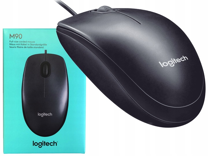 Mysz przewodowa Logitech M90 MYSZKA DO KOMPUTERA USB 1000 DPI