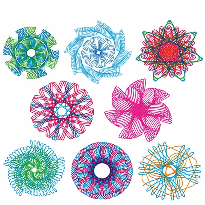 SPIROGRAF ZESTAW DO RYSOWANIA 22 szablony 3 pisaki