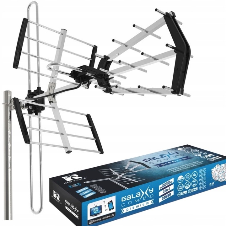 ANTENA TV NAZIEMNEJ KIERUNKOWA COMBO VHF UHF DVB-T2 4K Filtr LTE