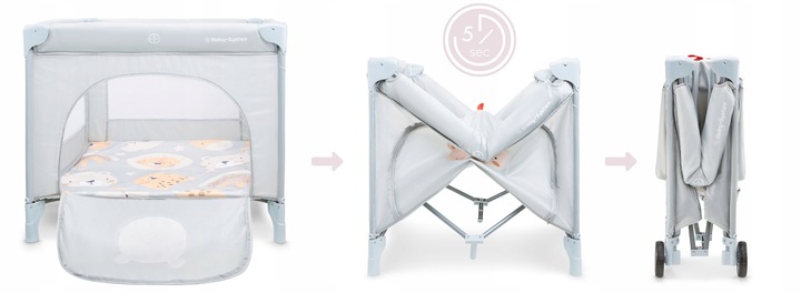 SKŁADANY KOJEC ŁÓŻECZKO TURYSTYCZNE - Moby-System Teddy Bear