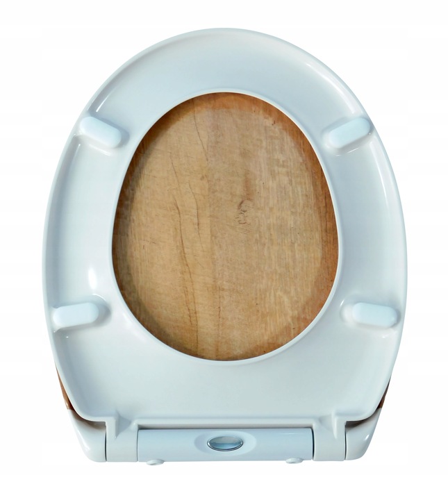 DESKA WC KLOZETOWA SEDESOWA WOLNOOPADAJĄCA NADRUK DĄB DREWNO TWARDA ESTIVA