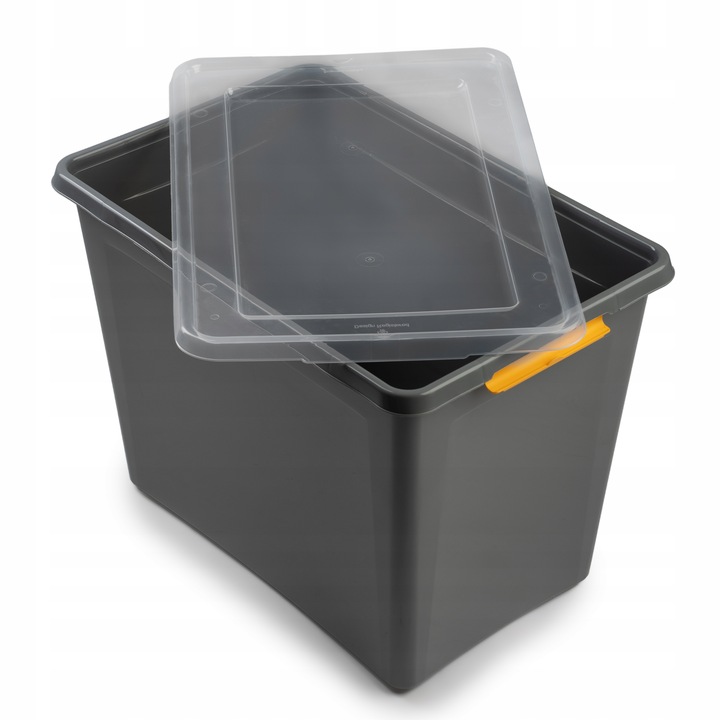 POJEMNIK NA ZABAWKI DUŻY PUDEŁKO SKRZYNIA NA KÓŁKACH Z POKRYWKĄ 80L