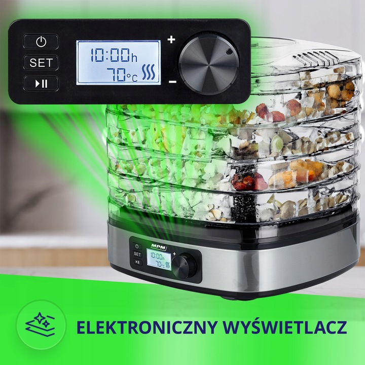 Suszarka do grzybów warzyw owoców mocna 5 sit MPM MSG-12