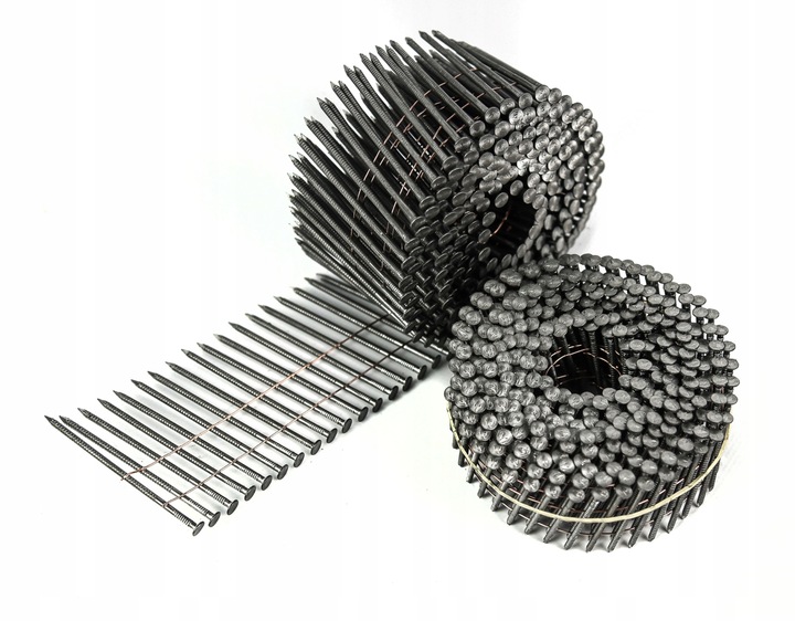 Gwoździe do gwoździarki BĘBNOWE 3,8x125mm 1440szt Łączone drutem Koletowane