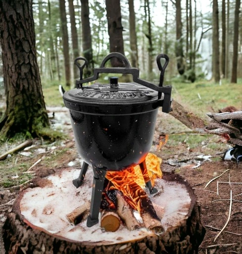 Kociołek żeliwny EMALIOWANY Meyerhoff MARMUREK 10l
