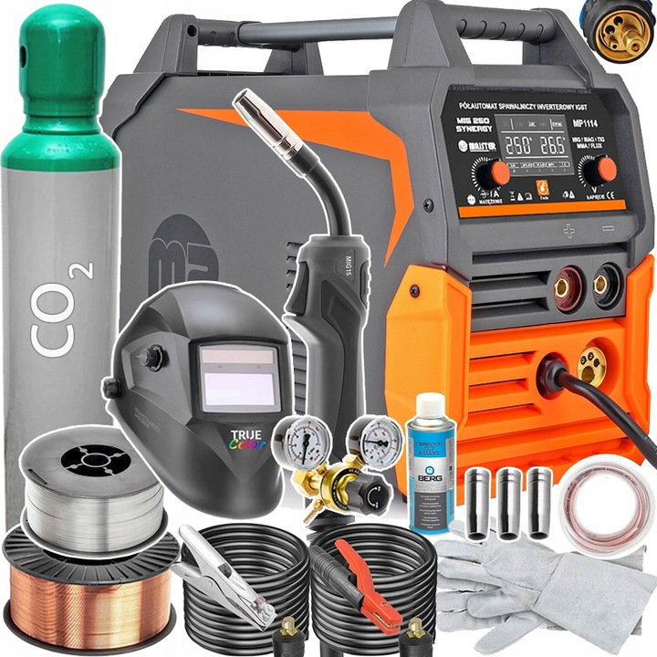 SPAWARKA 250A >5kg< INWERTOROWA MIGOMAT MIG MMA TIG Majster PRO MP1114