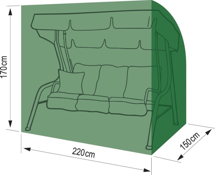 POKROWIEC NA HUŚTAWKĘ OGRODOWĄ 220 x 150 x 170 cm