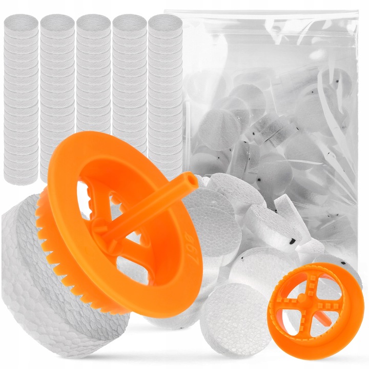 Zaślepki styropianowe 67 18 mm białe 100 szt frez do ociepleń ETICS