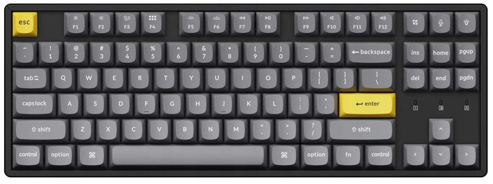 KEYCHRON Keycaps Double Shot PBT o profilu OSA Ciemnoszary Full Set