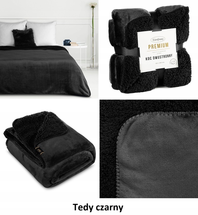 Koc Dwustronny 170x210 Polar Bukla Eurofirany Sherpa Baranek Na Prezent