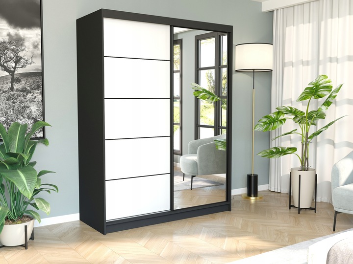 Szafa przesuwna Rivano VI 150 cm z lustrem