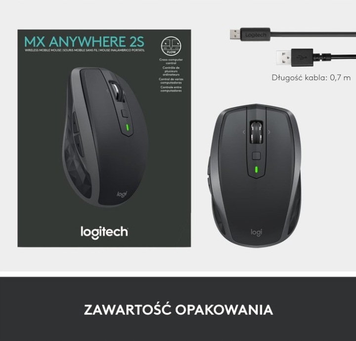 MYSZ BEZPRZEWODOWA LOGITECH MX ANYWHERE 2S BLUETOOTH EDITION 910-007231