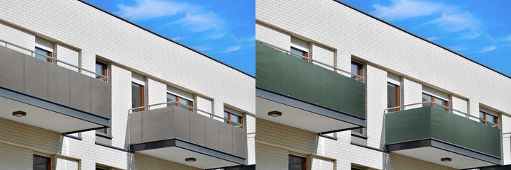 OSŁONA BALKONOWA 0,9X5M MATA NA BALKON TARAS OGRODZENIE PŁOT +UV 98%