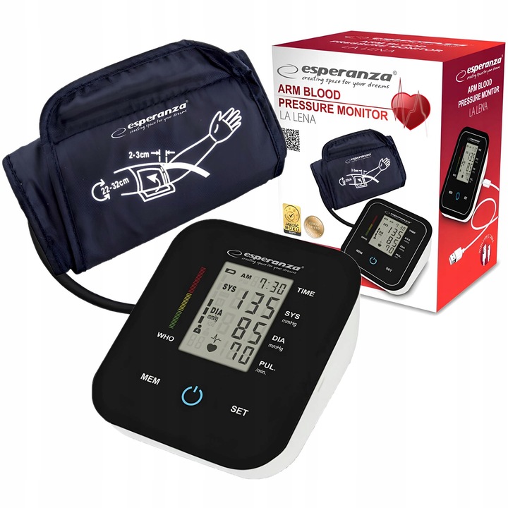CIŚNIENIOMIERZ NARAMIENNY AUTOMATYCZNY ARYTMIA duży EKRAN LCD +
