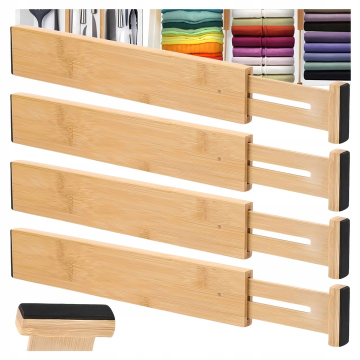 4x ORGANIZER WKŁAD DO SZUFLADY SZUFLAD SZAFY PRZEGRÓDKA SEPARATOR PODZIAŁKA