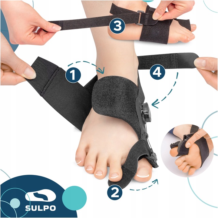 Aparat korygujący ułożenie dużego palca korektor na haluksy separator prawy