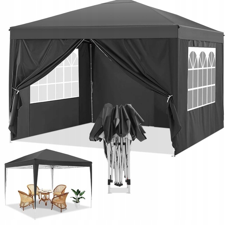 PAWILON OGRODOWY AUTOMATYCZNY NAMIOT HANDLOWY 3x3 m EKSPRESOWY 4