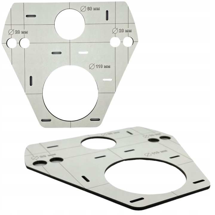 ZNACZNIK SZABLON WZORNIK OTWORÓW STELAŻ WC GROHE GEBERIT SENDI