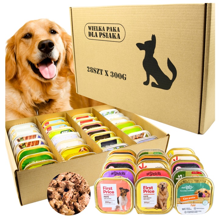 Mokra karma dla Psa Wielka Paka Dla Psiaka Mix Smaków 28 szt x 300g 8,4 kg