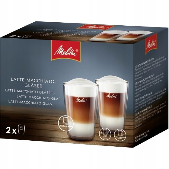 MELITTA szklanki termiczne do kawy cappuccino 2x 300ml, para, 2szt, kawa