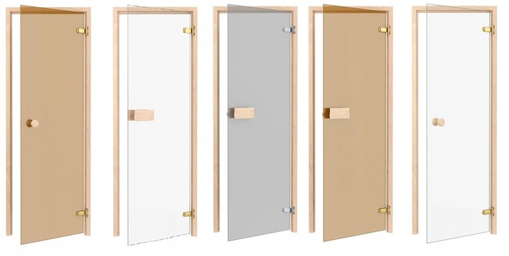 Drzwi do SAUNY Classic SOLIDNE 7x19 Osika Szare – WYSOKA JAKOŚĆ