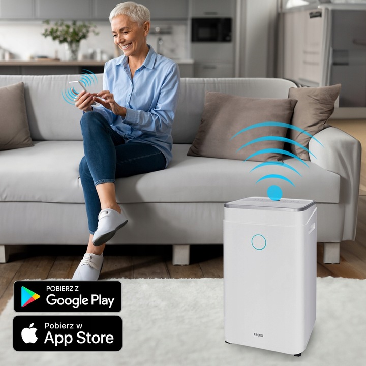 Osuszacz powietrza EBERG AZARI pochłaniacz 20l/24h +WiFi TIMER
