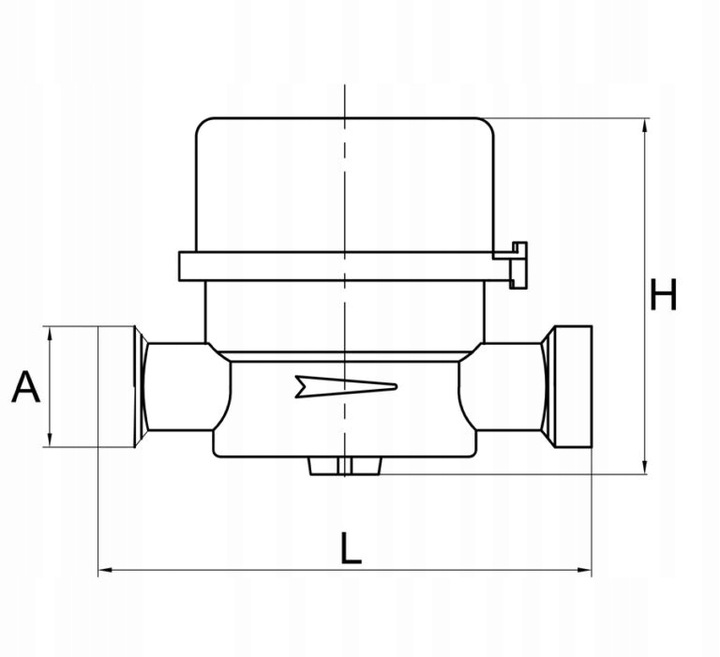 WODOMIERZ LICZNIK MIERNIK DO WODY ZIMNEJ ANTYMAGNETYCZNY DN20 FI 3/4"