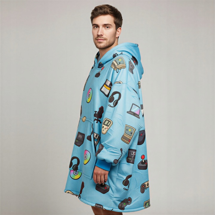 KOC BLUZA Gruba Kocobluza Oversize Futrzak XXL Męska Dla Chłopaka