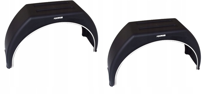 (ZESTAW) - 2 x Błotnik koło pojedyńcze 15-16" | BIAŁY RANT - BUS KONTENER