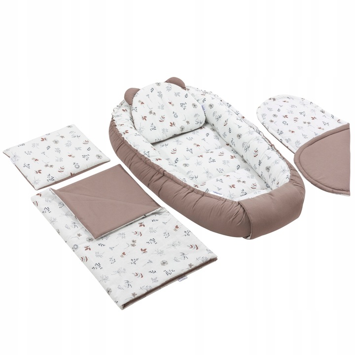 5-CIO ELEMENTOWY ZESTAW NIEMOWLĘCY KOKON GNIAZDKO BAWEŁNA JUKKI