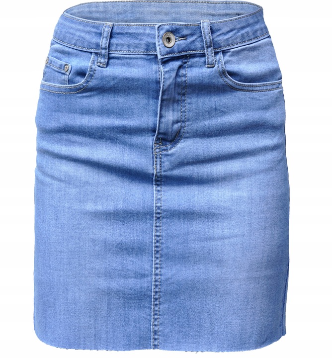 #E1157 BŁĘKITNA JEANS denim MINIÓWA SPÓDNICA M