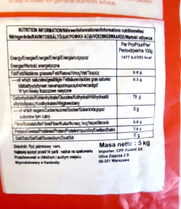 Ryż jaśminowy Premium Quality 5kg - Royal Umbrella