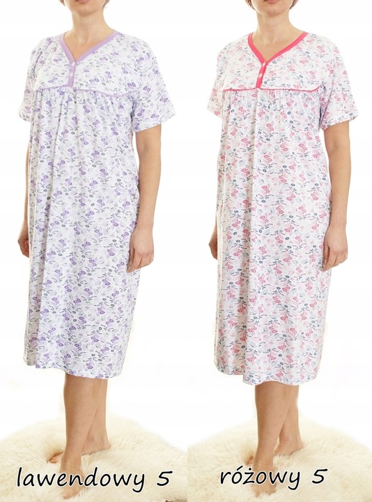 Koszula nocna wygodna PIŻAMA bawełna ELA MEGA PLUS SIZE