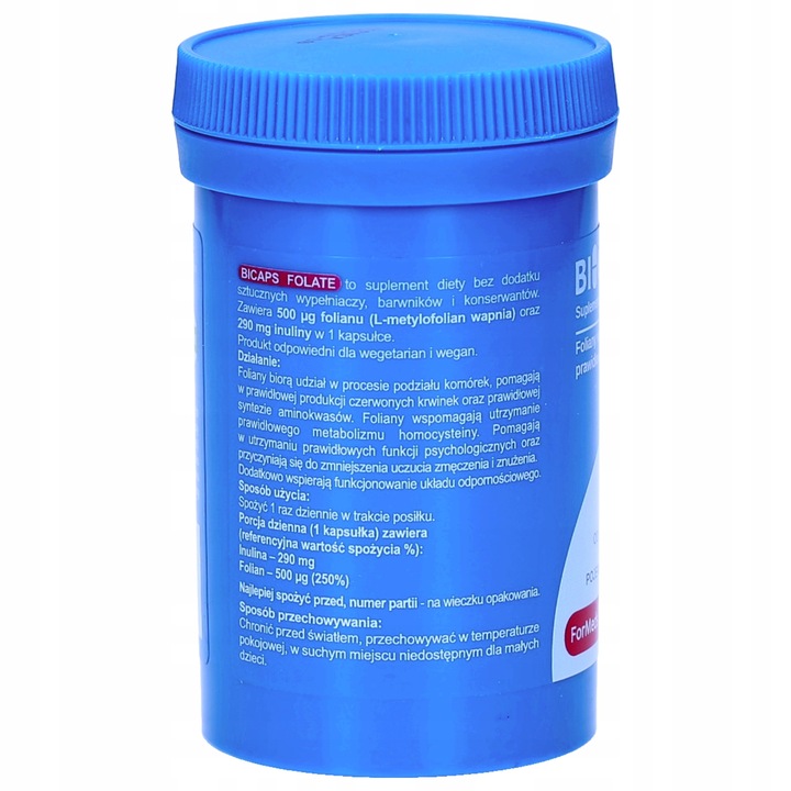 BICAPS FOLATE 60 caps. KWAS FOLIOWY ForMeds
