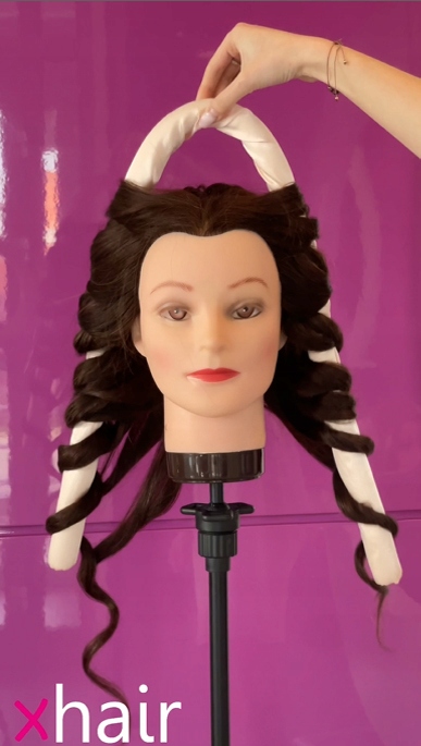 Wałek do kręcenia włosów Opaska do loków Lokówka na noc SATYNOWY PAPILOTY