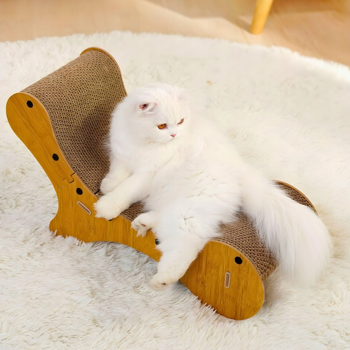 DRAPAK DLA KOTA LEŻAK LEGOWISKO TEKTUROWY KARTONOWY DUŻY NOWOCZESNY ZABAWKA