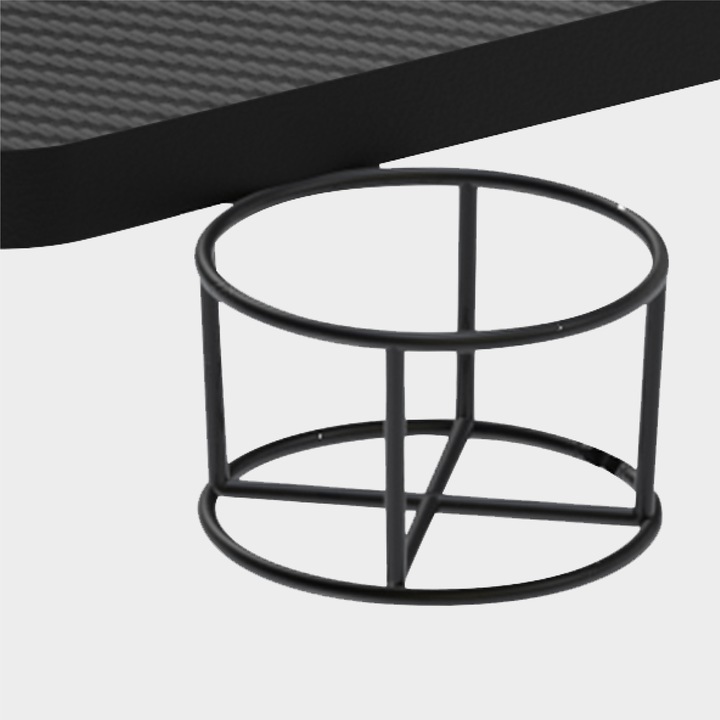 Biurko narożne gamingowe HUZARO czarne komputerowe młodzieżowe do