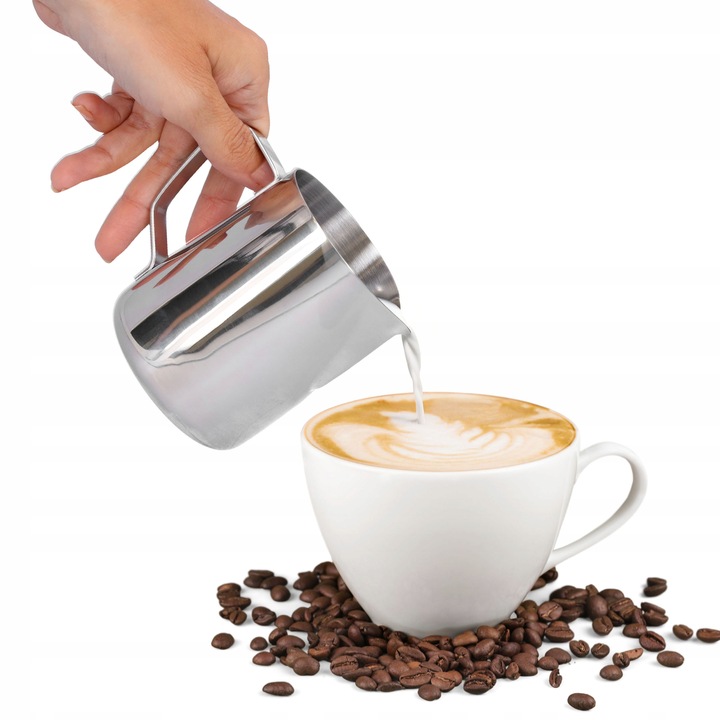 DZBANEK DO SPIENIANIA MLEKA 350 ML MLECZNIK STALOWY STAL NIERDZEWNA