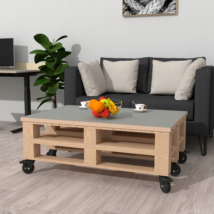 Kółko meblowe obrotowe gumowane 30 - 40 kg, fi 40, z hamulcem