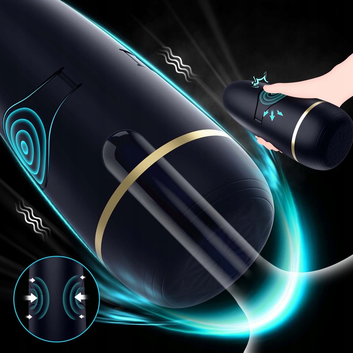 Realistyczne wibracje Męski masturbator Automatyczny 3D POCHWA