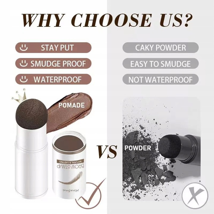 STEMPEL DO BRWI POMADA 10 SZABLONY czarny X1