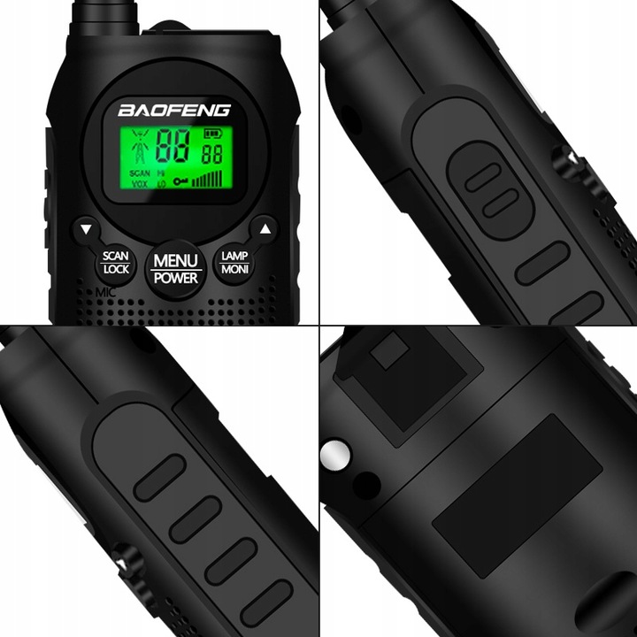 KRÓTKOFALÓWKA 2x WALKIE TALKIE BAOFENG BF-T6 PMR RADIOTELEFON DUŻY ZASIĘG