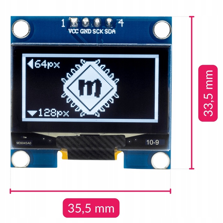 Wyświetlacz OLED 1,3 Arduino I2C SH1106 Biały