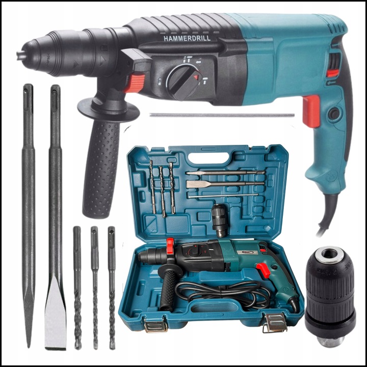 SDS Max Młotowiertarka: Udarowy Młot, Wiertarko-Wkrętarka| Magnum 2600 W